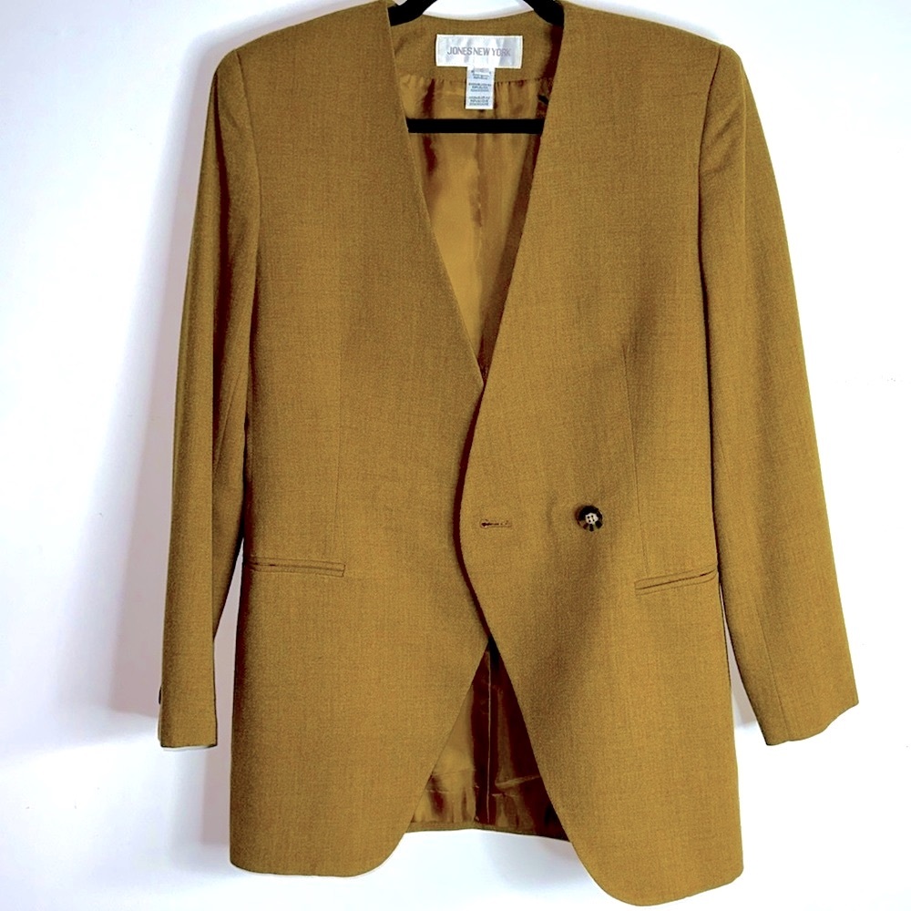 Vintage Jones New York Asymmetric Wool Blazer - Picture 11 of 11